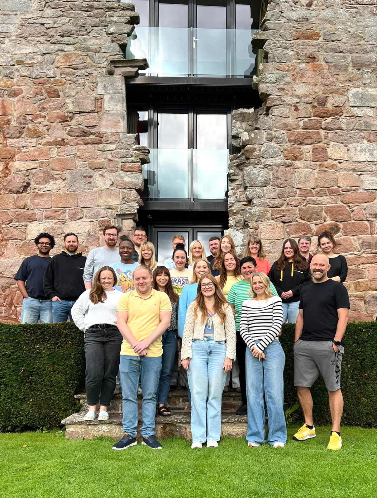 The Wordnerds team—the analysts, data scientists and behavioural scientists you'd work with on a consultancy project—together outside the office